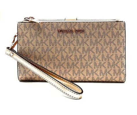 michael kors double wallet|michael kors double zip wristlet.